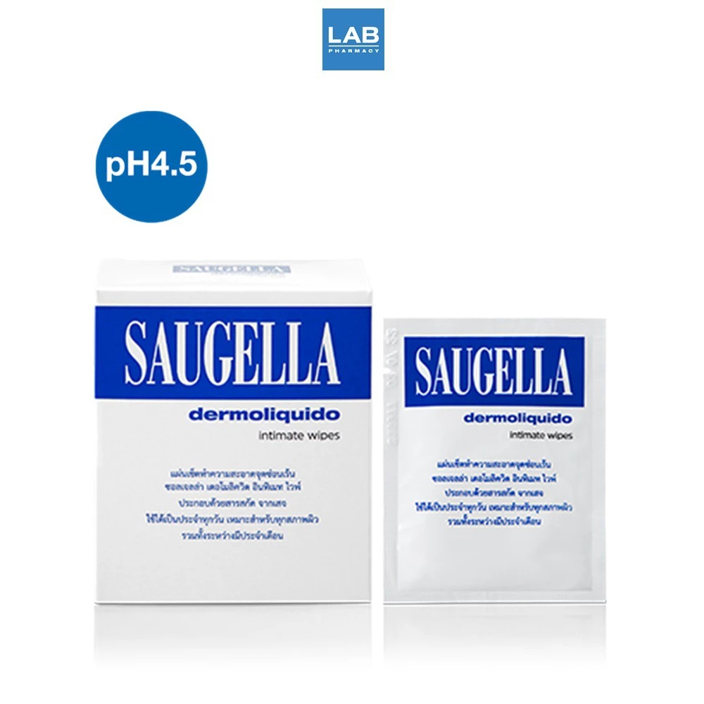 Saugella Intimate Wipes 10s - แผ่นเช็ดทำความสะอาดจุดซ่อนเร้น