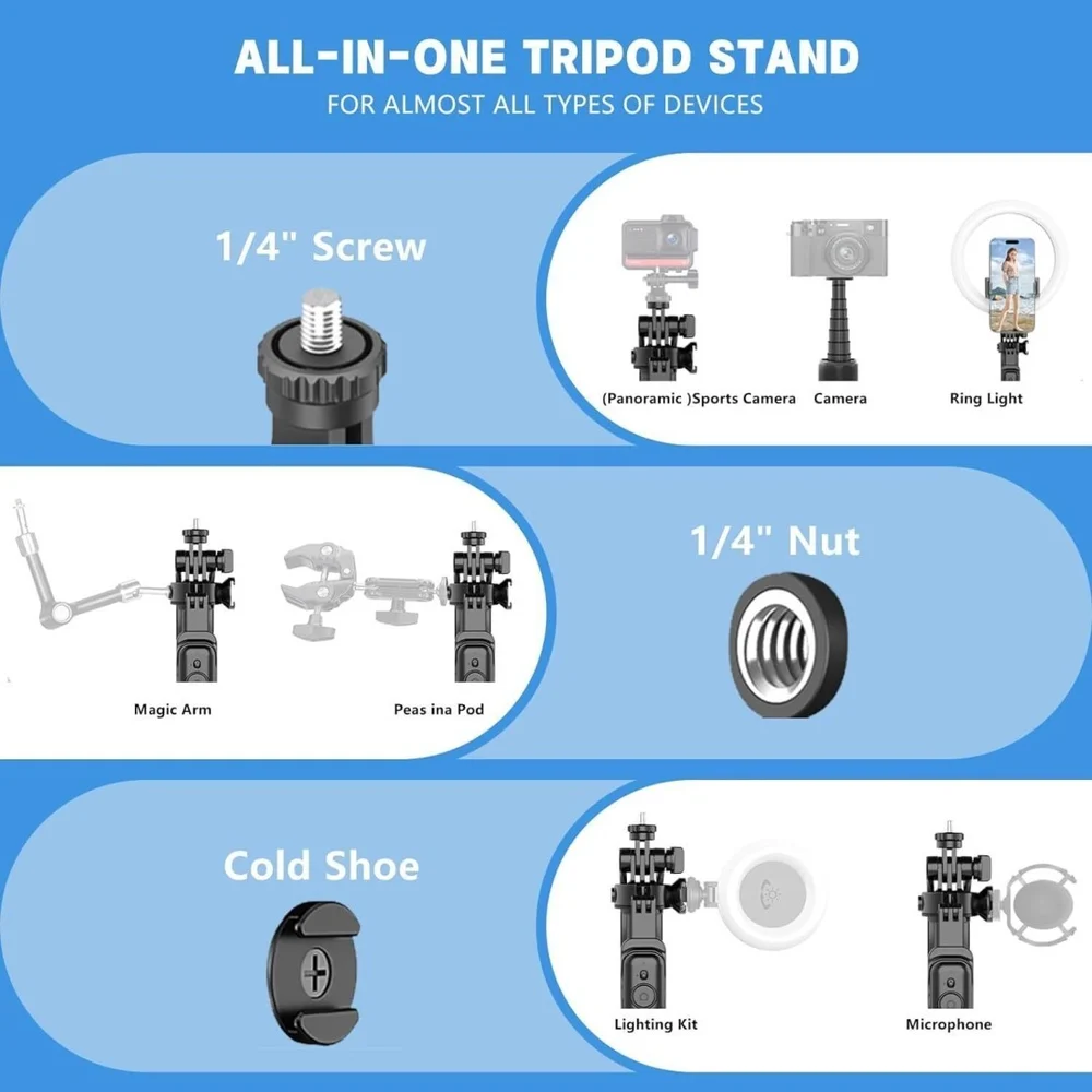 ไม้เซลฟี่ ขาตั้งกล้อง R16 พับได้ รีโมท 15M 170CM Selfie Stick Tripod