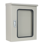 KBJG ตู้ไฟสวิทช์บอร์ดแบบกันฝุ่นกันน้ำฝา 2 ชั้น มีหลังคา (ฝานอกกระจก)