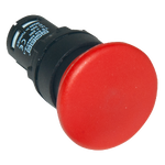 ปุ่มกดเด้งกลับแบบหัวเห็ด 22mm. รุ่น MB100MK หน้าสัมผัส 1NO สีแดง แบรนด์ EMAS