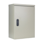 KBJR ตู้ไฟสวิทช์บอร์ดแบบกันฝุ่นกันน้ำฝา 1 ชั้น มีหลังคาเสมอฝา (สีน้ำตาลย่น)