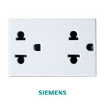 เต้ารับคู่ เสียบขากลมแบน มีกราวด์และม่านนิรภัย SIEMENS Delta Azio 5UB9 852-6PB01