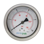 เกจ์วัดความดันและสูญญากาศ Aeropak (แบบไม่มีน้ำมัน) รุ่น ATF-100HZ Series (ข้อต่อออกด้านหลัง)