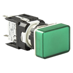Pilot Lights Rectangle 16mm. Model : D090DXY 24VDC LED GREEN EMAS