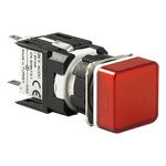 Pilot Lights Square 16mm. Model : D060KXK 24VDC LED RED EMAS