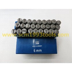 BRP เหล็กตอกตัวหนังสือ A-Z 6 มม. เหล็กตอกตัวอักษร 6 mm. Steel Character Stamper