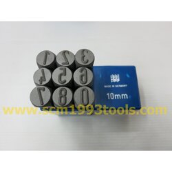 BRP เหล็กตอกตัวเลข 0-9 ไซส์ 10 มม. Steel Numbers Stamper