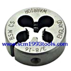 WARRIOR ต๊าปกลม ไดต๊าปตัวเมีย ตราคนป่า ชนิดนิ้ว BSW/UNF/BSF/UNC CIRCULAR SPLIT DIE