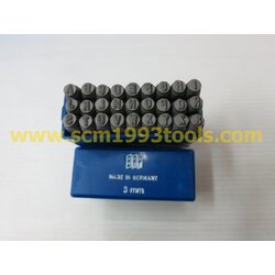 BRP เหล็กตอกตัวหนังสือ A-Z 3 มม. เหล็กตอกตัวอักษร 3 mm. Steel Character Stamper