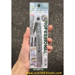 SK เตเปอร์เกจพร้อมไม้บรรทัด 15 มม. TPG-700S ญี่ปุ่น Taper Gauge with 15 mm. Ruler