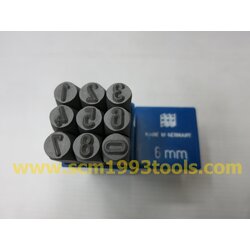 BRP เหล็กตอกตัวเลข 0-9 ไซส์ 6 มม. Steel Numbers Stamper