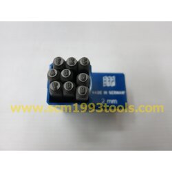 BRP เหล็กตอกตัวเลข 0-9 ไซส์ 2 มม. Steel Numbers Stamper