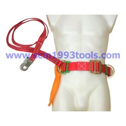 BEC เข็มขัดนิรภัย รุ่นครึ่งตัว ตะขอเล็ก รุ่น NP-737 RED สายเป็นผ้า เชือกพร้อมตะขอ ยาว 1.5 เมตร SAFETY BELT