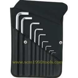 PB Swiss Tool พีบีสวิสทูล รุ่น PB214Z-K ประแจหกเหลี่ยมแบบยาวชุด (นิ้ว) บรรจุซองหนัง Hex key L-wrench SET for hexagon socket screws,INCH size
