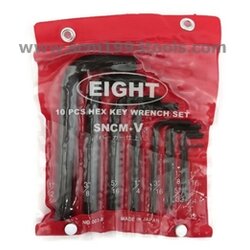 EIGHT ชุดประแจตัวแอล สั้น หัวหกเหลี่ยม 5/64 นิ้ว-1/2 นิ้ว HEX key wrench set