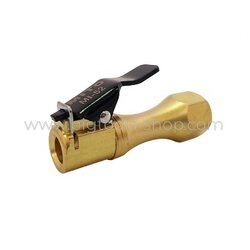 MITO : หัวเติมลม แบบสั้น มีล็อค เกลียวในขนาด 1/4" PF ทรงยาว ชนิดลมผ่าน (MI-52)