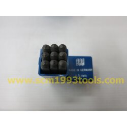 BRP เหล็กตอกตัวเลข 0-9 ไซส์ 1.5 มม. Steel Numbers Stamper