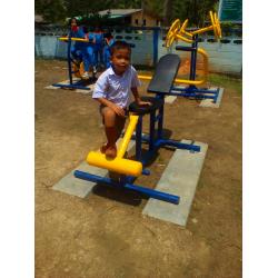 รหัส SM ผลงานติดตั้ง (หมู่5 ต.บางดี จ.ตรัง) เครื่องออกกำลังกายกลางแจ้ง