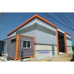 สร้างโกดังสำเร็จรูป ลาดหลุมแก้ว ขนาด 12.00 x 18.00 x 6.00 m.