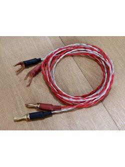 สายลำโพง Silver plated copper 4N - ยาว 1.5เมตร เหมาะกับSuper Tweeter ร้านไทย พร้อมส่ง ราคาต่อคู่(4เส้น)