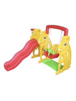 DS - PS049 ชิงช้ากระดานลื่นกระต่าย พร้อมแป้นบาส 170 x 175 x 115 cm.