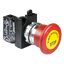 ปุ่มกดฉุกเฉิน (Emergency Stop) 22mm. รุ่น CM200EE หน้าสัมผัส 1NC พร้อมแผ่นเพลท แบรนด์ EMAS