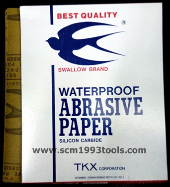 กระดาษทรายน้ำ ตรานกนางแอ่น ญี่ปุ่น คุณภาพดี SANDPAPER ขนาด 9x11 นิ้ว
