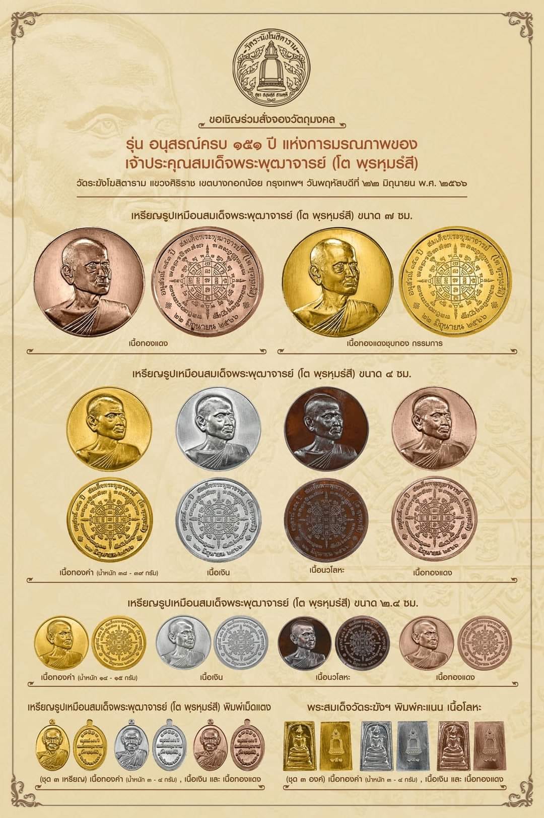 พระประธาน ขนาดบูชา ๕ นิ้ว รมดำ No.๖๙๓ รุ่น อนุสรณ์ครบ ๑๕๑ ปี วัดระฆัง ลพ.เล็ก ร่วมพุทธาภิเษก