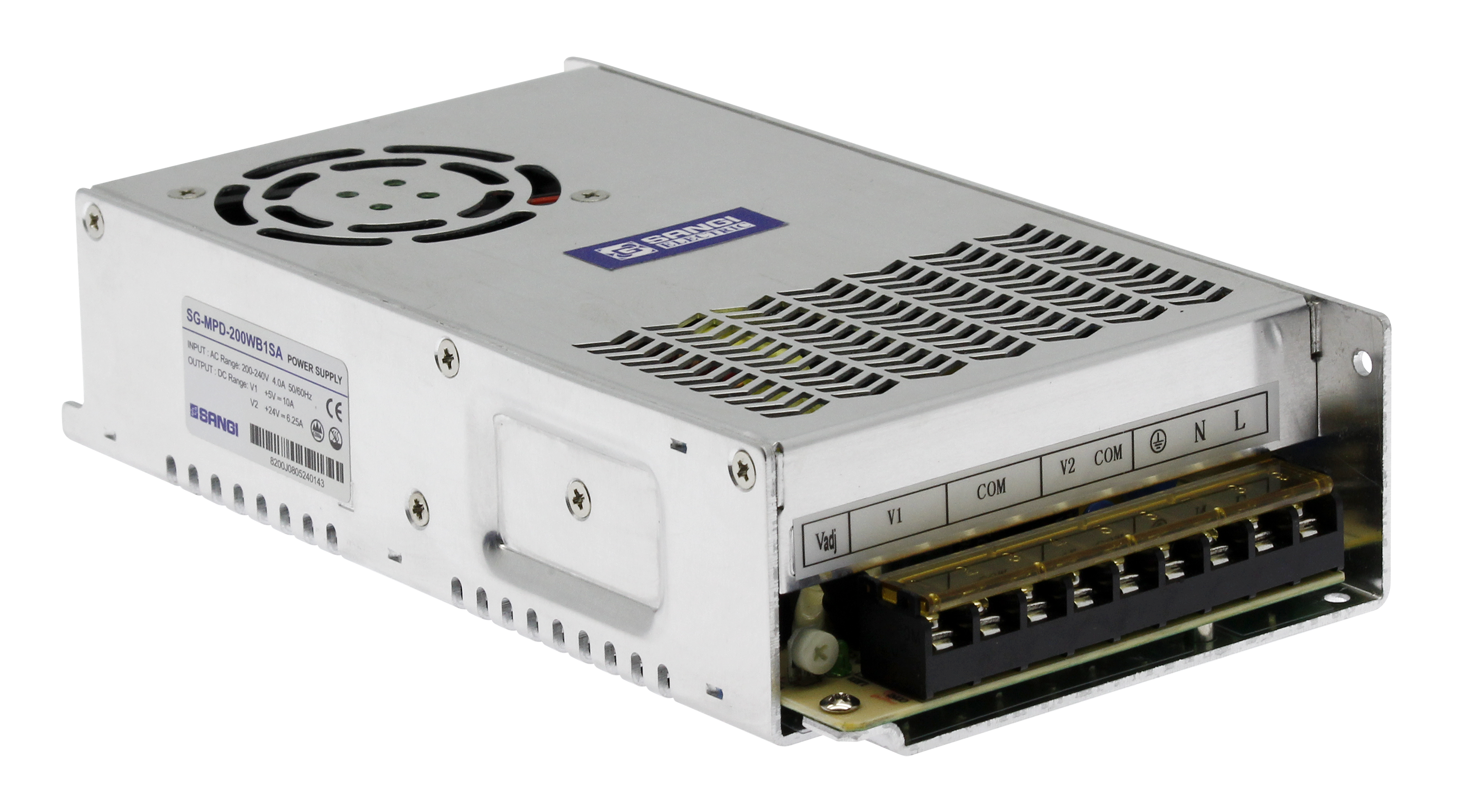 สวิตชิ่งดีซีเพาเวอร์ซัพพลาย รุ่น SG-MPD-200WB1SA เอาท์พุต 5V กระแส 10A และ เอาท์พุต 24V กระแส 6.25A