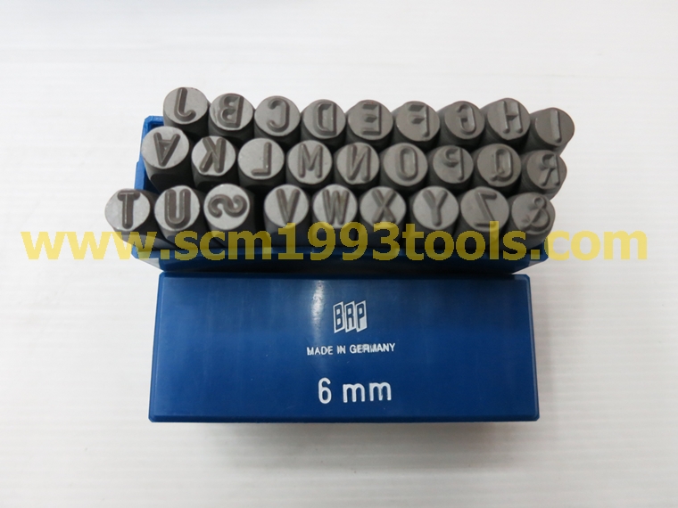 BRP เหล็กตอกตัวหนังสือ A-Z 6 มม. เหล็กตอกตัวอักษร 6 mm. Steel Character Stamper