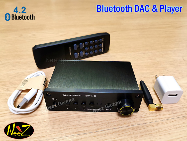 DAC Bluetooth +Player+Amp เครื่องรับสัญญาณ บลูทูส และ เครื่องเล่นไฟล์เพลงจาก USB&mini SD + แอมป์หูฟัง ใช้ในรถได้เลย มีประกัน ร้านไทย