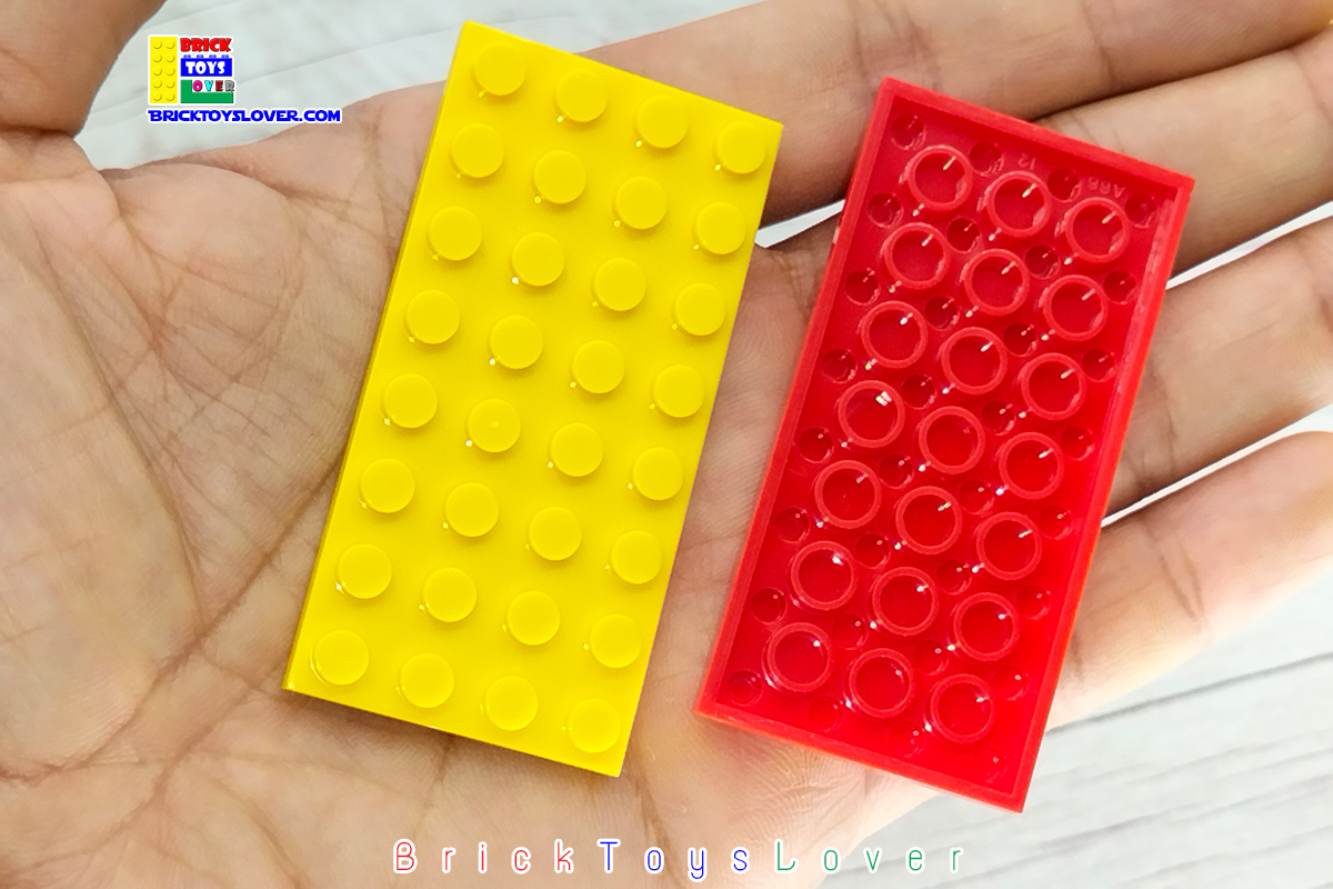 PLT048 แผ่น plate สีเดียว ขนาด 4x8 ปุ่ม น้ำหนัก 100 กรัม 24 แผ่น