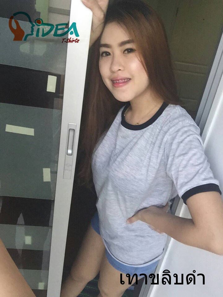 เสื้อเปล่า TK เทาแขนขลิบดำ