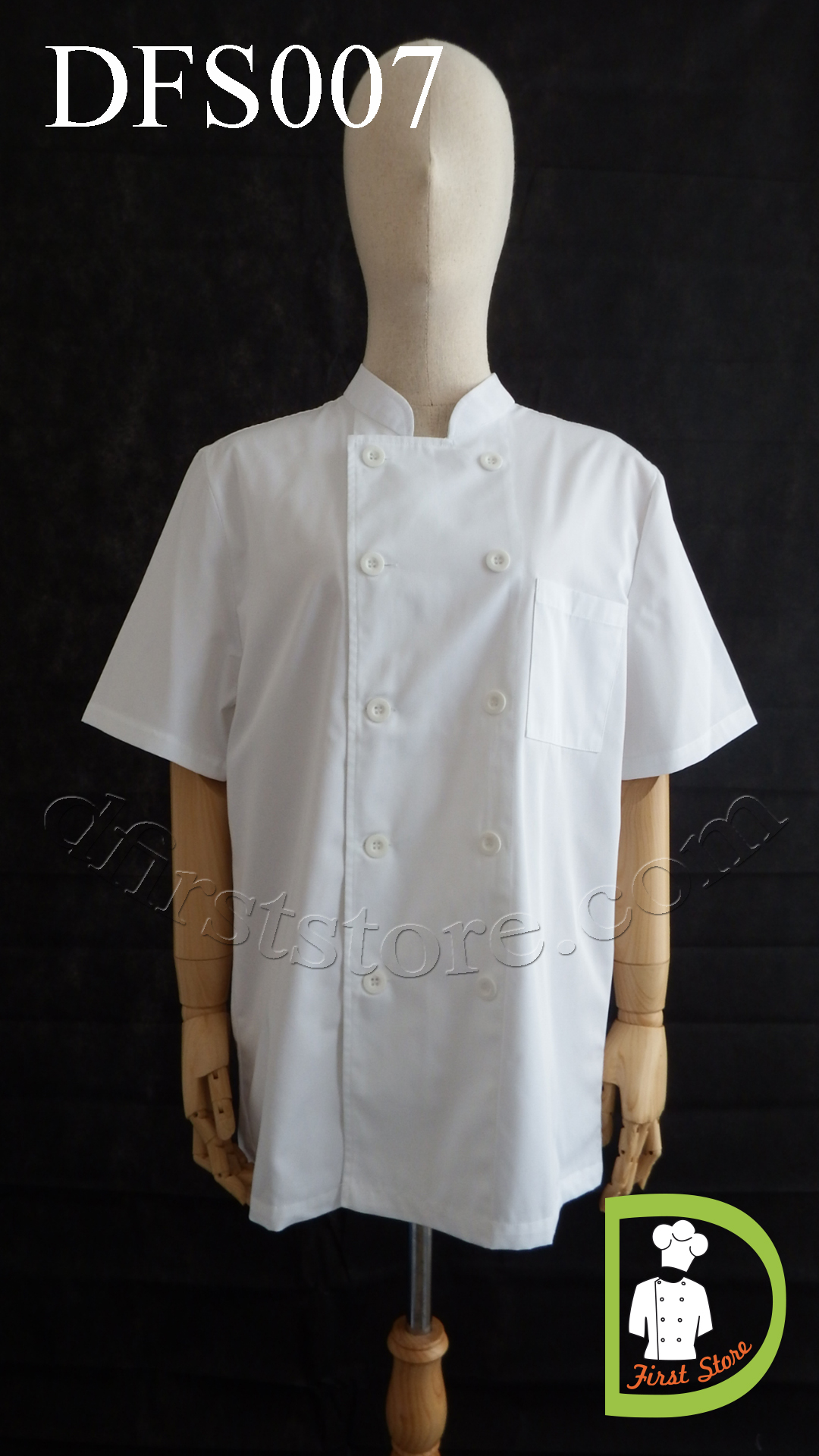 DFS007 Chef Uniform ชุดเชฟสากล (white, สีขาว)
