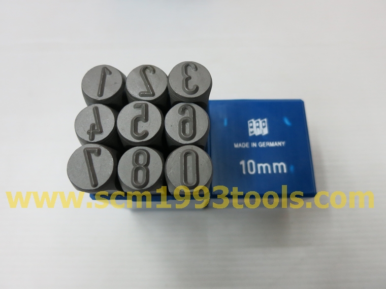 BRP เหล็กตอกตัวเลข 0-9 ไซส์ 10 มม. Steel Numbers Stamper