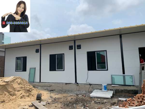 บ้านพักพนักงาน บ้านสำเร็จรูป ขนาด5.00x13.00 เมตร