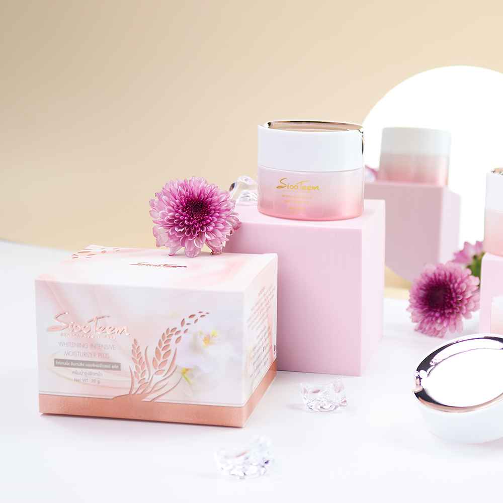 SIXTEEM WHITENING INTENSIVE MOISTURIZER PLUS ครีมบำรุงผิวหน้า มีออร่า กระจ่างใส สำหรับคนหน้าหมองคล้ำ ฝ้า กระ จุดด่างดำ ผิวไม่ชุ่มชื่น หน้าไหม้แดด