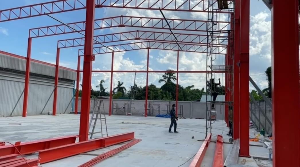 รับสร้างโกดังสำเร็จรูป ขนาด 20 x 40 x 9.00 m