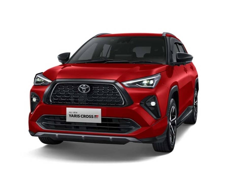 คิ้วกันสาด กันสาด สีชา Toyota Yaris Cross โตโยต้า ยาริส ครอส ปี 2013-ปัจจุบัน (มีเทปกาว 3M) โลโก้สกรีนสีขาว