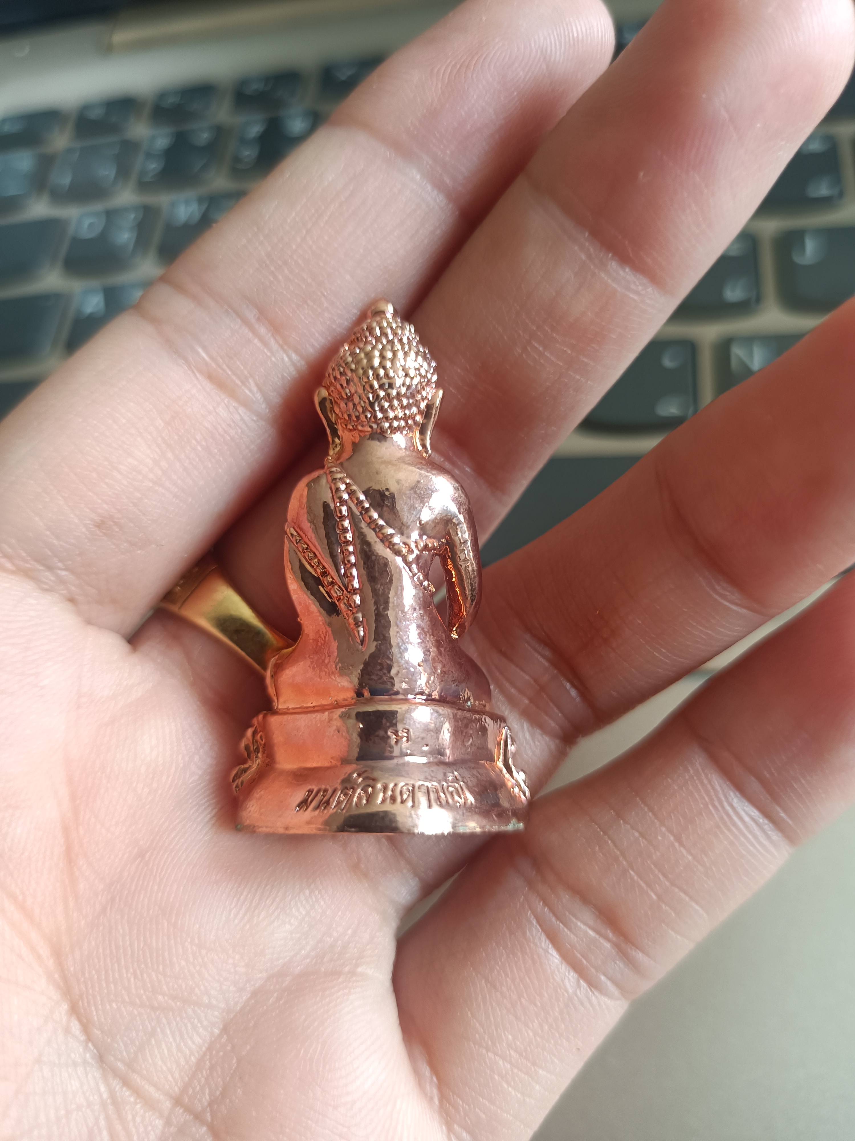 พระกริ่งจินดามณีมนต์พระกาฬ (เนื้อชุบนาก,ชมพูทิพย์) ลพ.เล็กเททอง เข้าพุทธาภิเษกวัดท่าขนุน