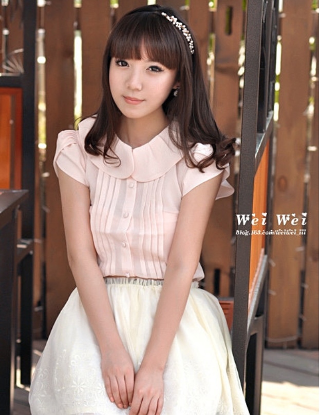 ที่คาดผม เหล็กพันริบบิ้นสีดำ ประดับพวงมุก งานสไตล์เกาหลี