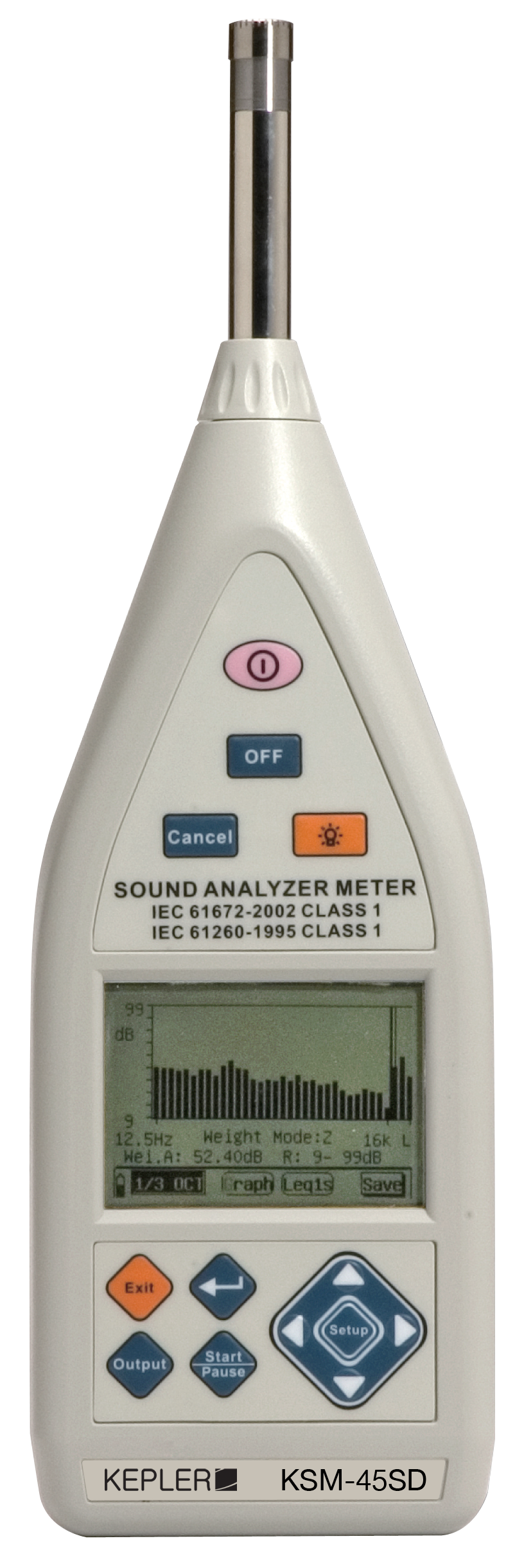 เครื่องวัดระดับเสียงคลาส 1 (Class 1 Integrating Sound Analyzer Meter) แบรนด์ : KEPLER รุ่น : KSM-43SD
