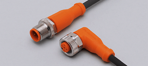 EVC017/ Jumper/ M12 plug / M12 socket/ PUR cable / 1 m
