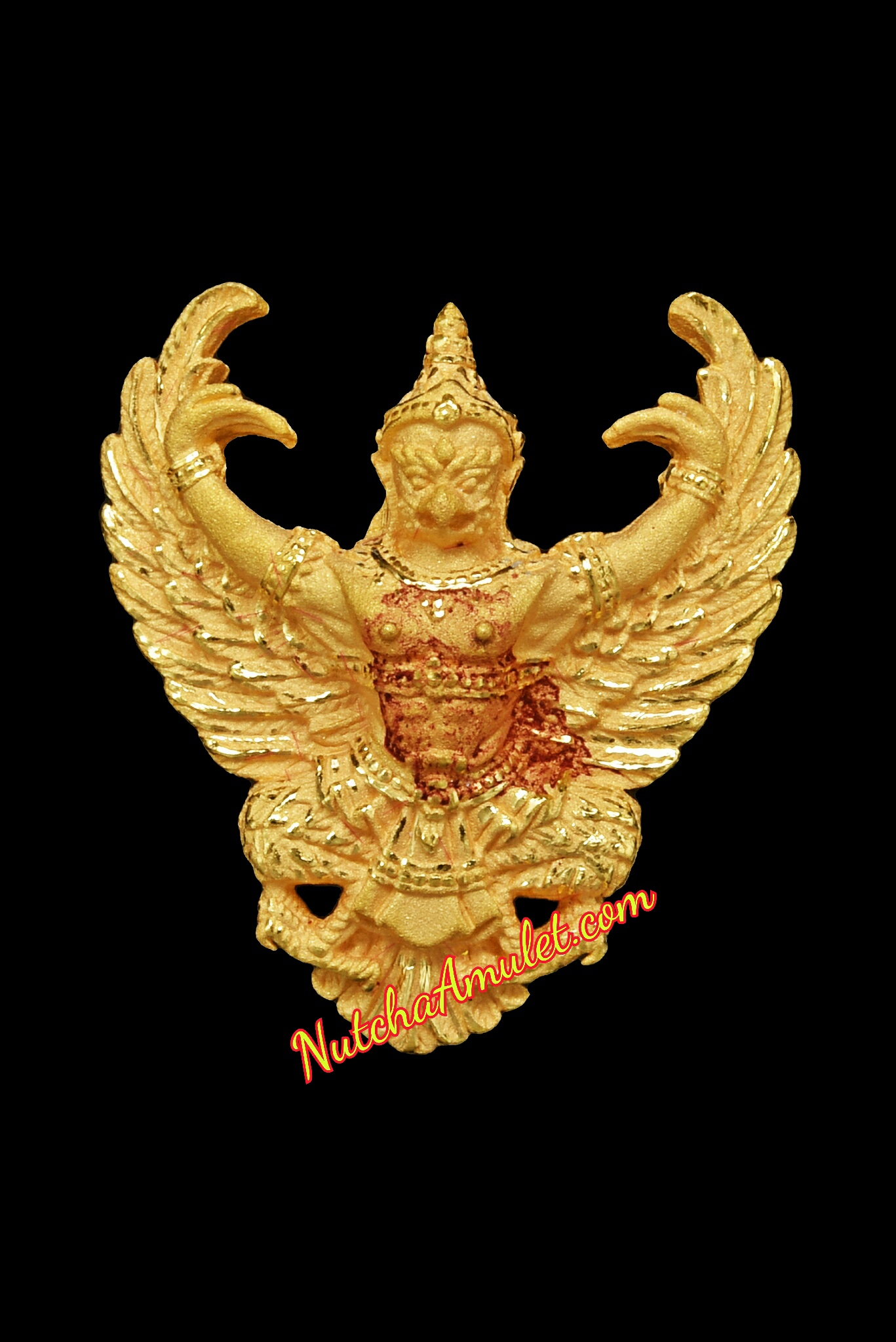 ครุฑทองคำ (99% หนัก 3.8 g)พิมพ์เล็ก รุ่น มหาเศรษฐี ปี 40 วัดโพธิทอง อ.วราห์