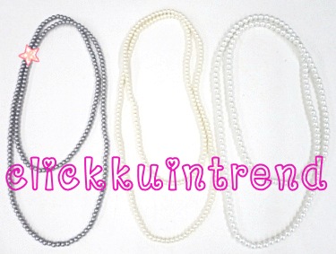 สร้อยคอ มุก แบบยาวมาก ใส่ออกงาน ใส่กับชุดไทย ความยาว 119-124ซ.ม. เซต 6 เส้น(มีแค่สีขาว และชมพู)