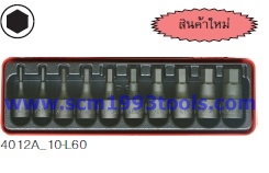 KOKEN-4012A/10-L60 บ็อกชุด บล็อกเดือยโผล่ 10 ชิ้น (นิ้ว) ในกล่องเหล็ก SOCKET SET