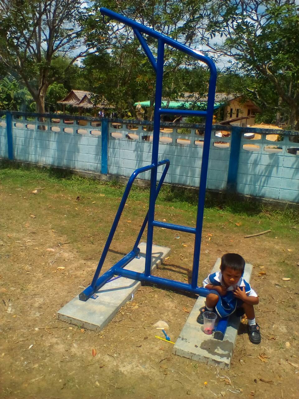 รหัส SM ผลงานติดตั้ง (หมู่5 ต.บางดี จ.ตรัง) เครื่องออกกำลังกายกลางแจ้ง