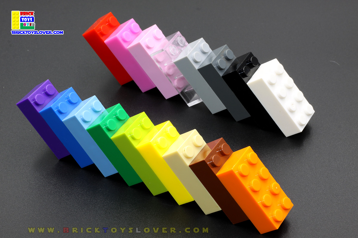 BRT024 ตัวต่ออิสระสีเดียว ขนาด 2x4 ปุ่ม น้ำหนัก 100 กรัมบรรจุ 41 ชิ้น