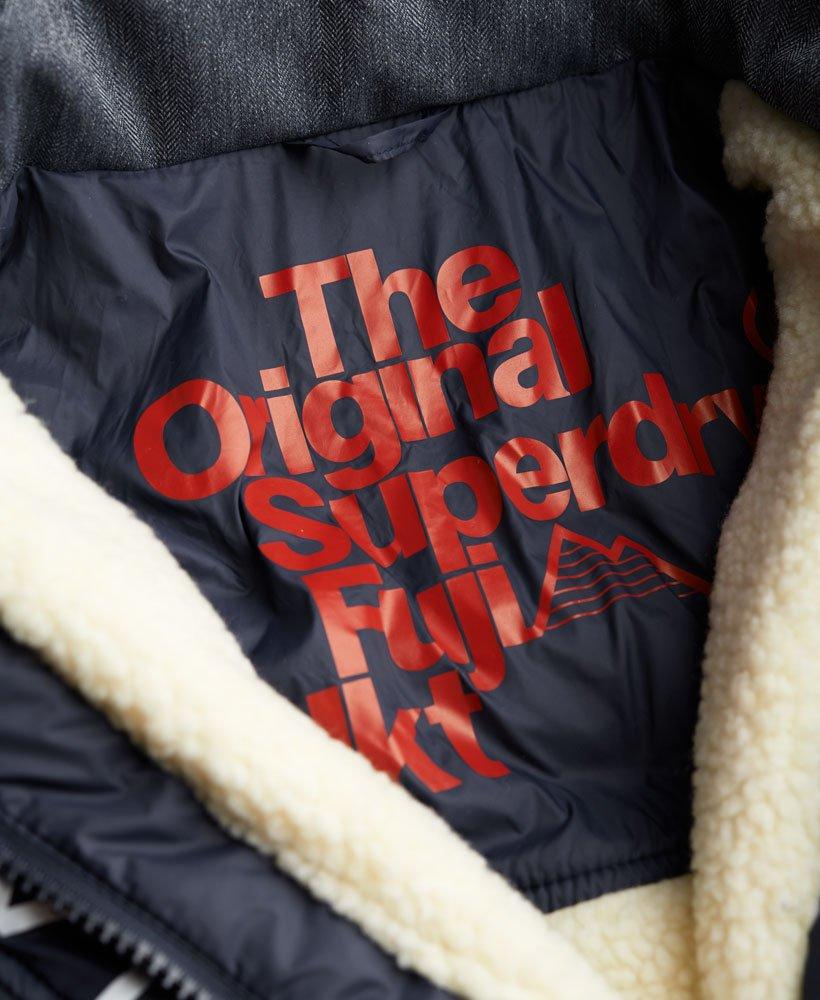 เสื้อกันหนาว Superdry Fuji Mix Double Zip Hooded Jacket - Navy ของแท้ พร้อมส่ง