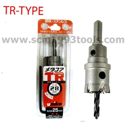 UNIKA ยูนิกะ โฮลซอเจาะลึก เจาะสแตนเลส TR type Hole Saw for Stainless,Plastic,Aluminum,PVC ญี่ปุ่น เจาะได้ลึก 25 มม.
